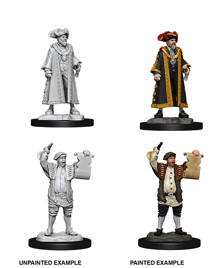 Wizkids: Deep Cuts Unpainted Minis: W10: Mayor & Town Crier