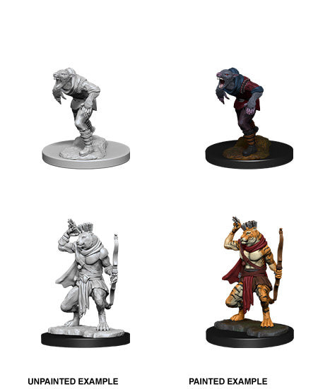 Wizkids: D&D Nolzur's Marvelous Unpainted Minis: W11: Wererat & Weretiger