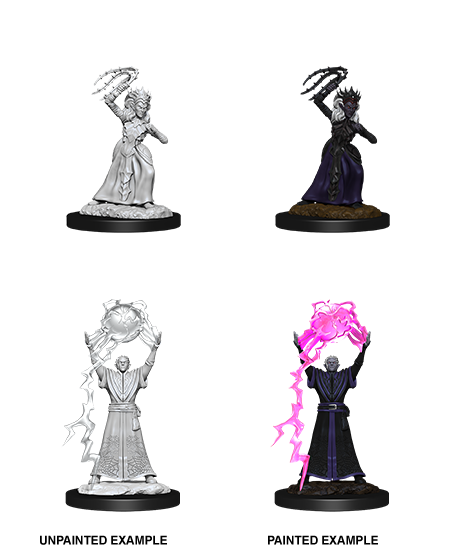 Wizkids: D&D Nolzur's Marvelous Unpainted Minis: W12: Drow Mage & Drow Priestess