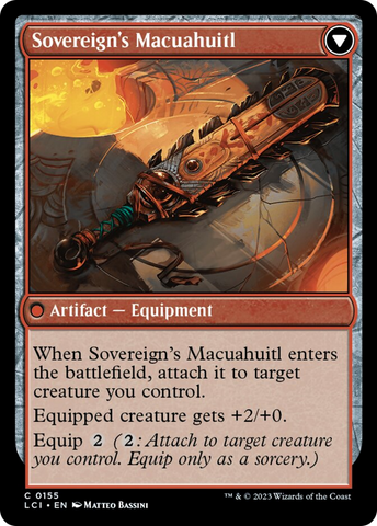 Idol of the Deep King // Sovereign's Macuahuitl [The Lost Caverns of Ixalan]