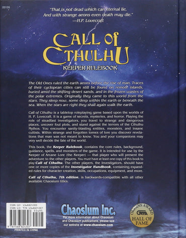 Call of Cthulhu: 7th Edition Hardcover: Keeper Rulebook