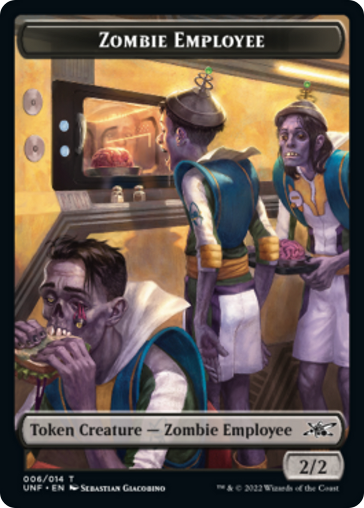 Zombie Employee // Food (011) Double-Sided Token [Unfinity Tokens]