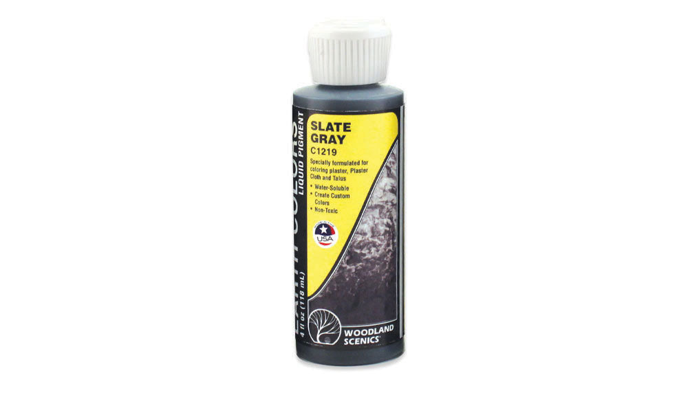 Woodland Scenics: Earth Colors Liquid Pigment(TM) - 4oz 118mL Bottle -- Slate Gray