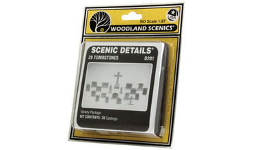 Woodland Scenics: Tombstones - Scenic Details(R) - Metal Kit - Unpainted pkg(20)