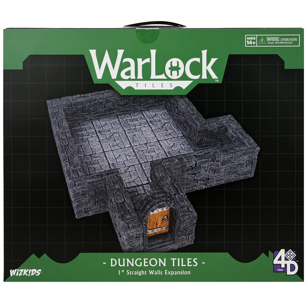 Wizkids: Warlock Tiles: Expansion Pack: 1in. Dungeon Straight Walls