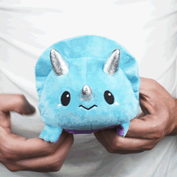 TT: Reversible Mini Plush: Triceratops: Purple/Blue