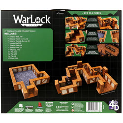 Wizkids: Warlock Tiles: Expansion Pack: 1in. Town & Village Straight Walls