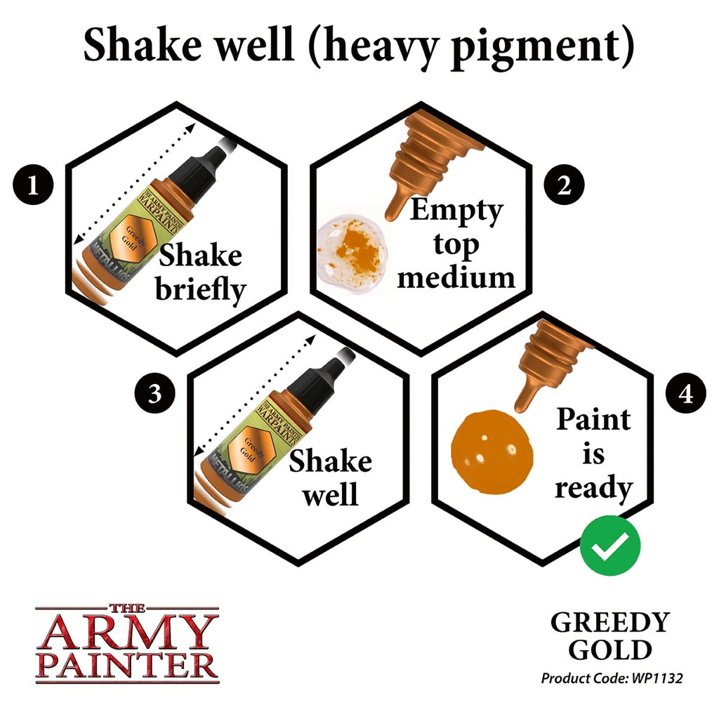Army Painter: Warpaints: Metallic: Greedy Gold