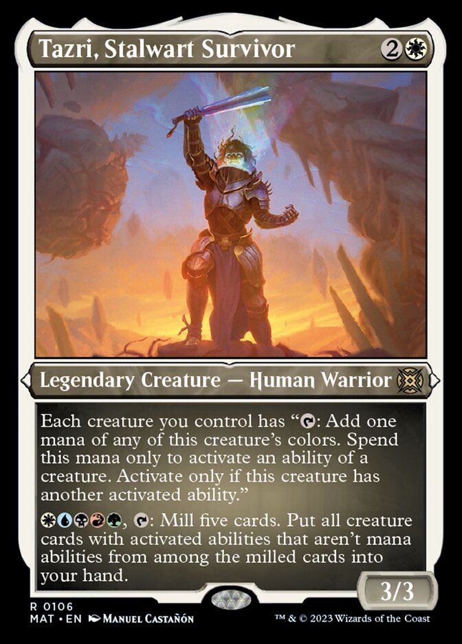 Tazri, Stalwart Survivor (Foil Etched) [March of the Machine: The Aftermath]