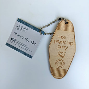 North to South Designs: Wood: Keychain: LotR - The Prancing Pony