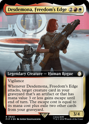 Desdemona, Freedom's Edge (Extended Art) (Surge Foil) [Fallout]