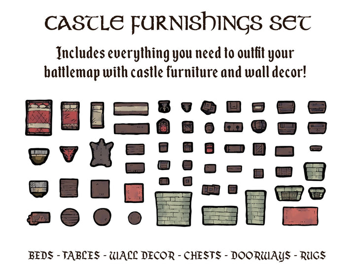 Tabletop Tokens: Castle Furniture