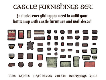 Tabletop Tokens: Castle Furniture