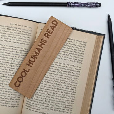 North to South Designs: Wood: Bookmark: Cool Humans Read