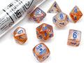 Chessex: 8-Die Set: Lab Dice 5: Borealis: Rose Gold/ Light Blue