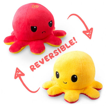 TT: Reversible Octopus Mini Plush: Red & Yellow