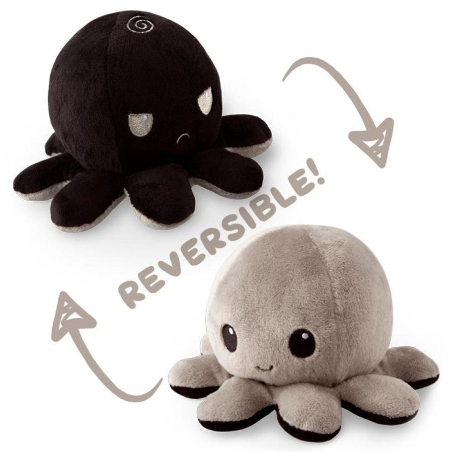 TT: Reversible Octopus Mini Plush: Black & Grey