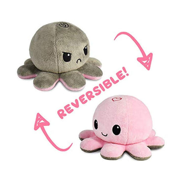 TT: Reversible Octopus Mini Plush: Grey & Pink