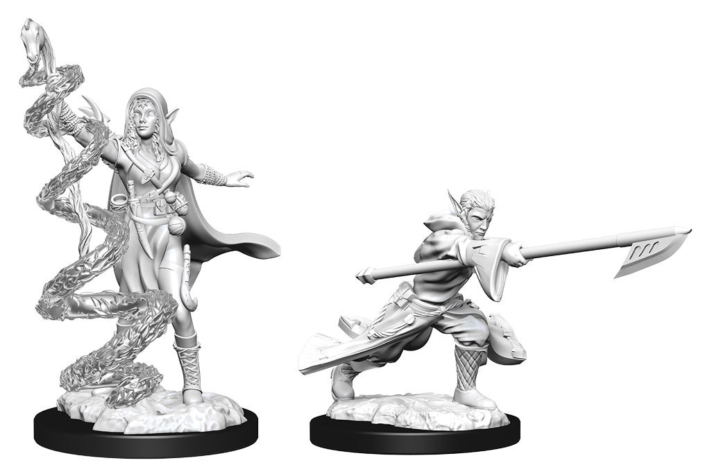 Wizkids: Magic the Gathering: Unpainted Minis: W13: Joraga Warcaller & Treespeaker (Elves)