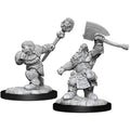 Wizkids: Magic the Gathering: Unpainted Minis: W14: Dwarf Fighter & Dwarf Cleric (M/F)